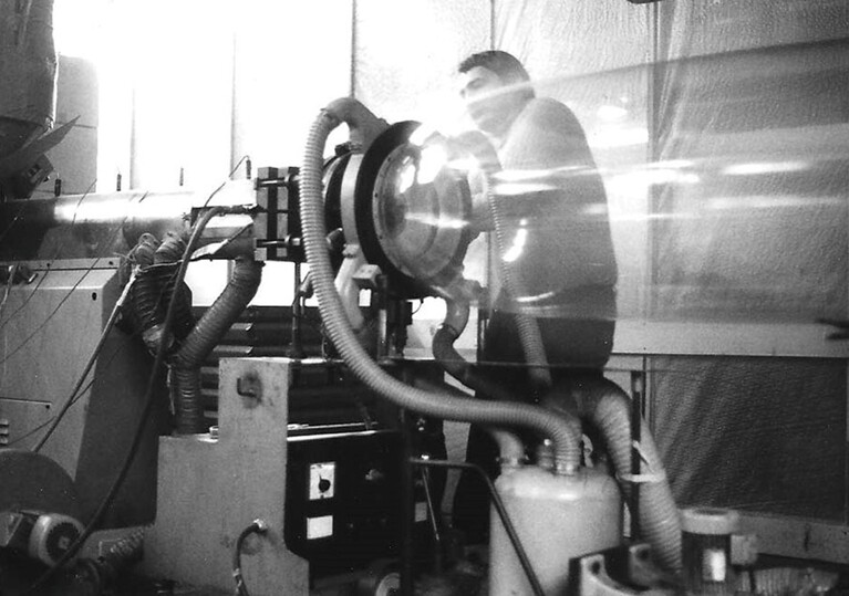 Machine de production de films datant de 1976